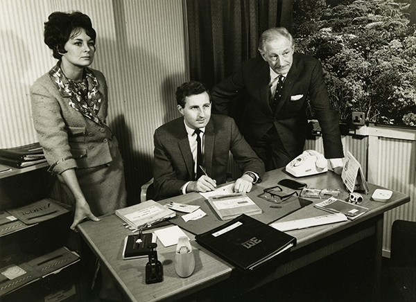Peter Gilchrist with Ernest and Rosie Gilchrist at Waygood Peerless in the 1960s