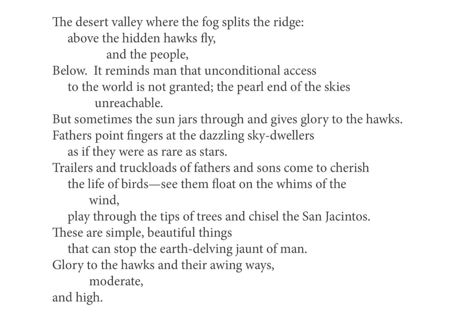 Glory to the Hawks. Poem written by Kovi Konowiecki. 